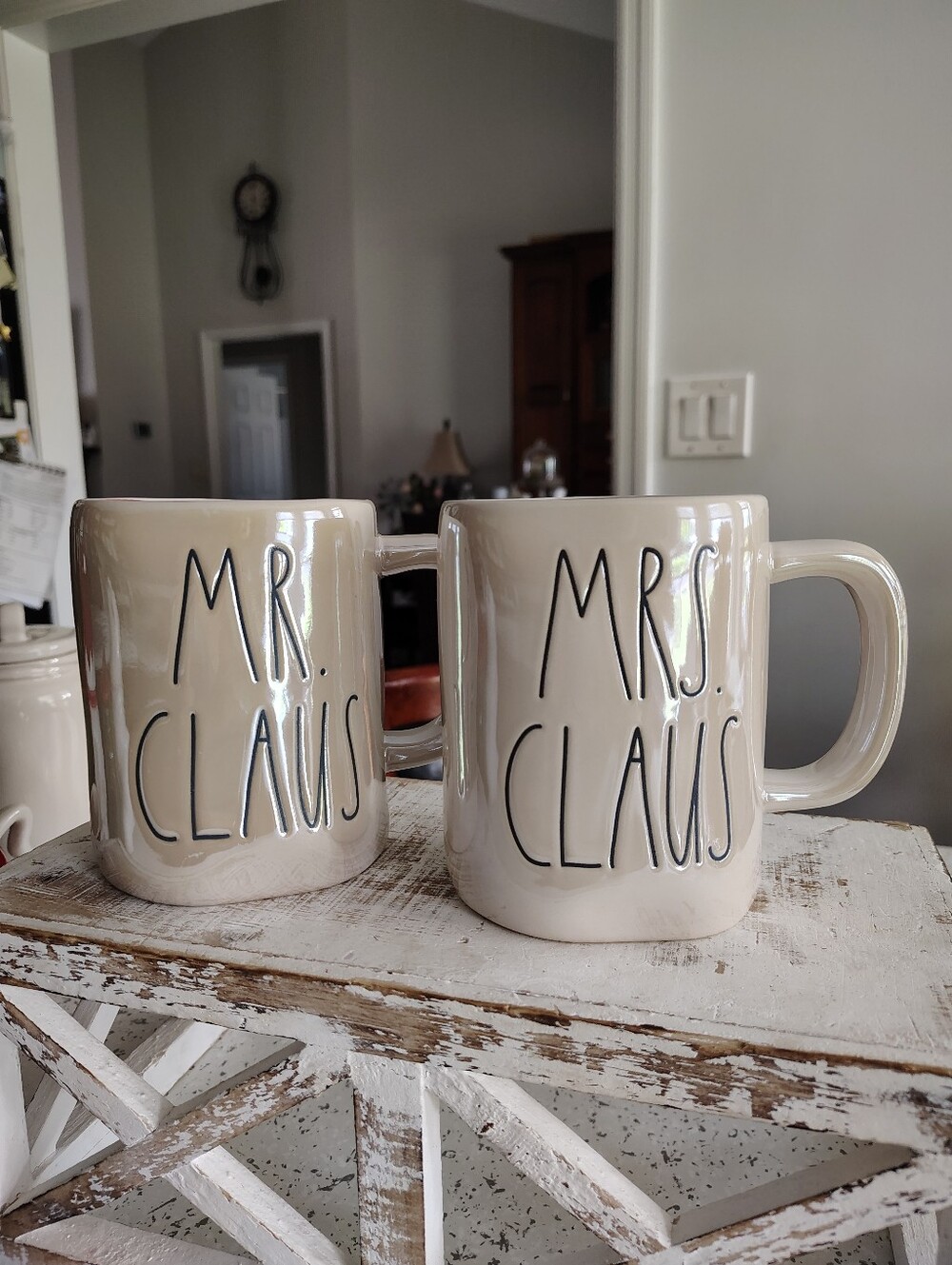 Rae Dunn Mr. Claus & Mrs. Claus Ceramic Mugs